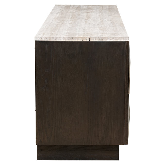 Tv-dressoir Claremont 4-deurs (Brown) van Richmond Interiors – Luxe comfort op maat van PureWonen. Vraag naar de beste prijs.