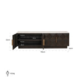 Tv-dressoir Claremont 4-deurs (Brown) van Richmond Interiors – Luxe comfort op maat van PureWonen. Vraag naar de beste prijs.