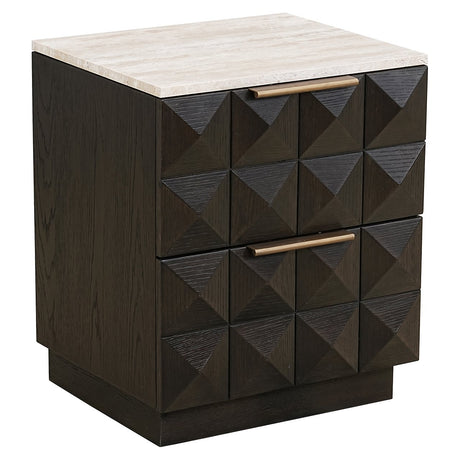 Nachtkastje Claremont 2-laden (Brown) van Richmond Interiors – Luxe comfort op maat van PureWonen. Vraag naar de beste prijs.