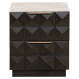Nachtkastje Claremont 2-laden (Brown) van Richmond Interiors – Luxe comfort op maat van PureWonen. Vraag naar de beste prijs.