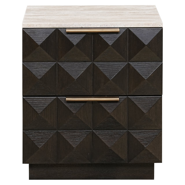 Nachtkastje Claremont 2-laden (Brown) van Richmond Interiors – Luxe comfort op maat van PureWonen. Vraag naar de beste prijs.