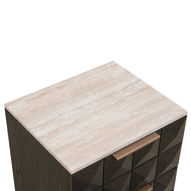 Nachtkastje Claremont 2-laden (Brown) van Richmond Interiors – Luxe comfort op maat van PureWonen. Vraag naar de beste prijs.