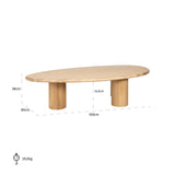 Salontafel Oakley (Natural oak) van Richmond Interiors – Luxe comfort op maat van PureWonen. Vraag naar de beste prijs.
