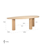 Eettafel Oakley 235 (Natural oak) van Richmond Interiors – Luxe comfort op maat van PureWonen. Vraag naar de beste prijs.
