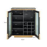 Dressoir Finsbury 2-deurs (Black/gold) van Richmond Interiors – Luxe comfort op maat van PureWonen. Vraag naar de beste prijs.