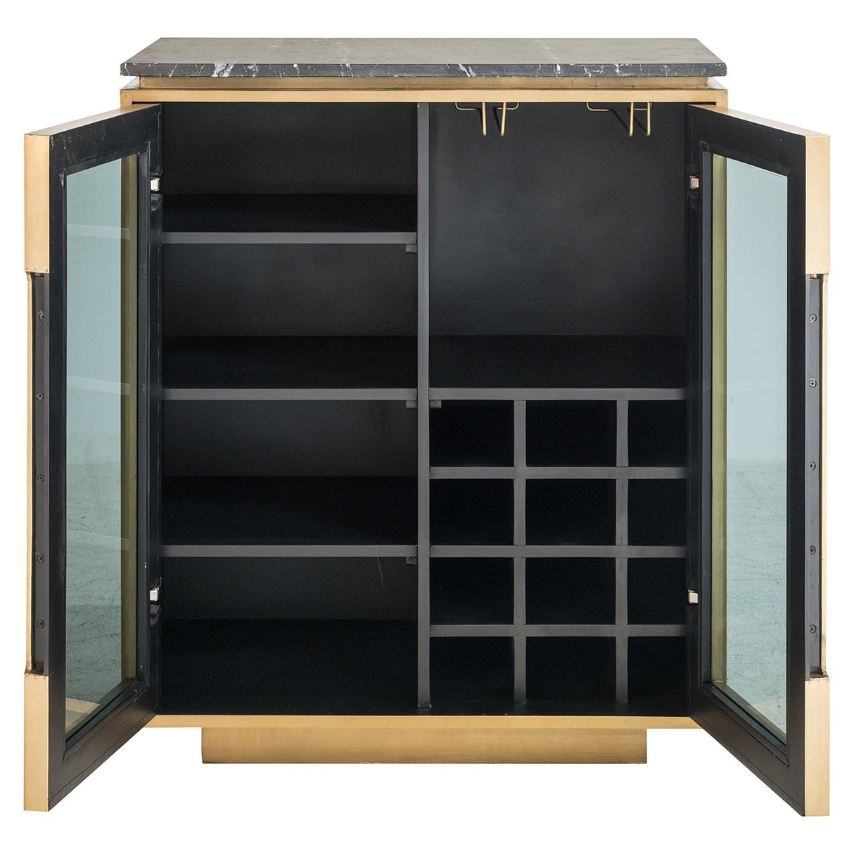 Dressoir Finsbury 2-deurs (Black/gold) van Richmond Interiors – Luxe comfort op maat van PureWonen. Vraag naar de beste prijs.