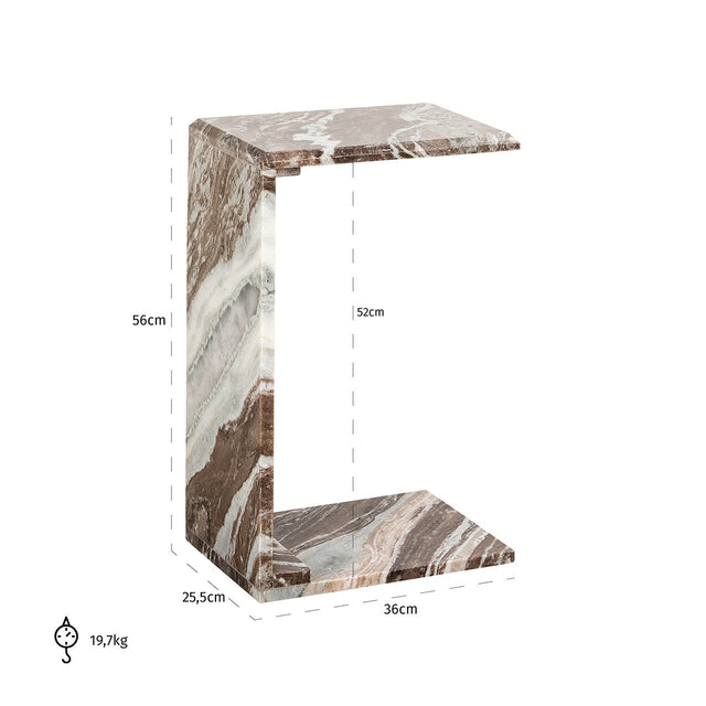 Bijzettafel Tovek brown (Brown) van Richmond Interiors – Luxe comfort op maat van PureWonen. Vraag naar de beste prijs.