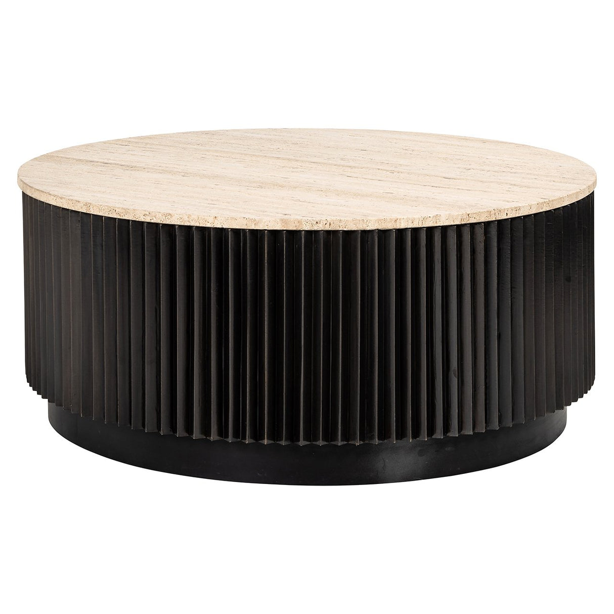 Salontafel Hampton 90Ø (Dark brown) van Richmond Interiors – Luxe comfort op maat van PureWonen. Vraag naar de beste prijs.