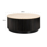 Salontafel Hampton 90Ø (Dark brown) van Richmond Interiors – Luxe comfort op maat van PureWonen. Vraag naar de beste prijs.