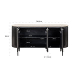 Dressoir Hampton (Dark brown) van Richmond Interiors – Luxe comfort op maat van PureWonen. Vraag naar de beste prijs.