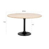 Eettafel Hampton 140Ø (Black) van Richmond Interiors – Luxe comfort op maat van PureWonen. Vraag naar de beste prijs.