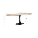 Eettafel Hampton ovaal 230 (Black) van Richmond Interiors – Luxe comfort op maat van PureWonen. Vraag naar de beste prijs.