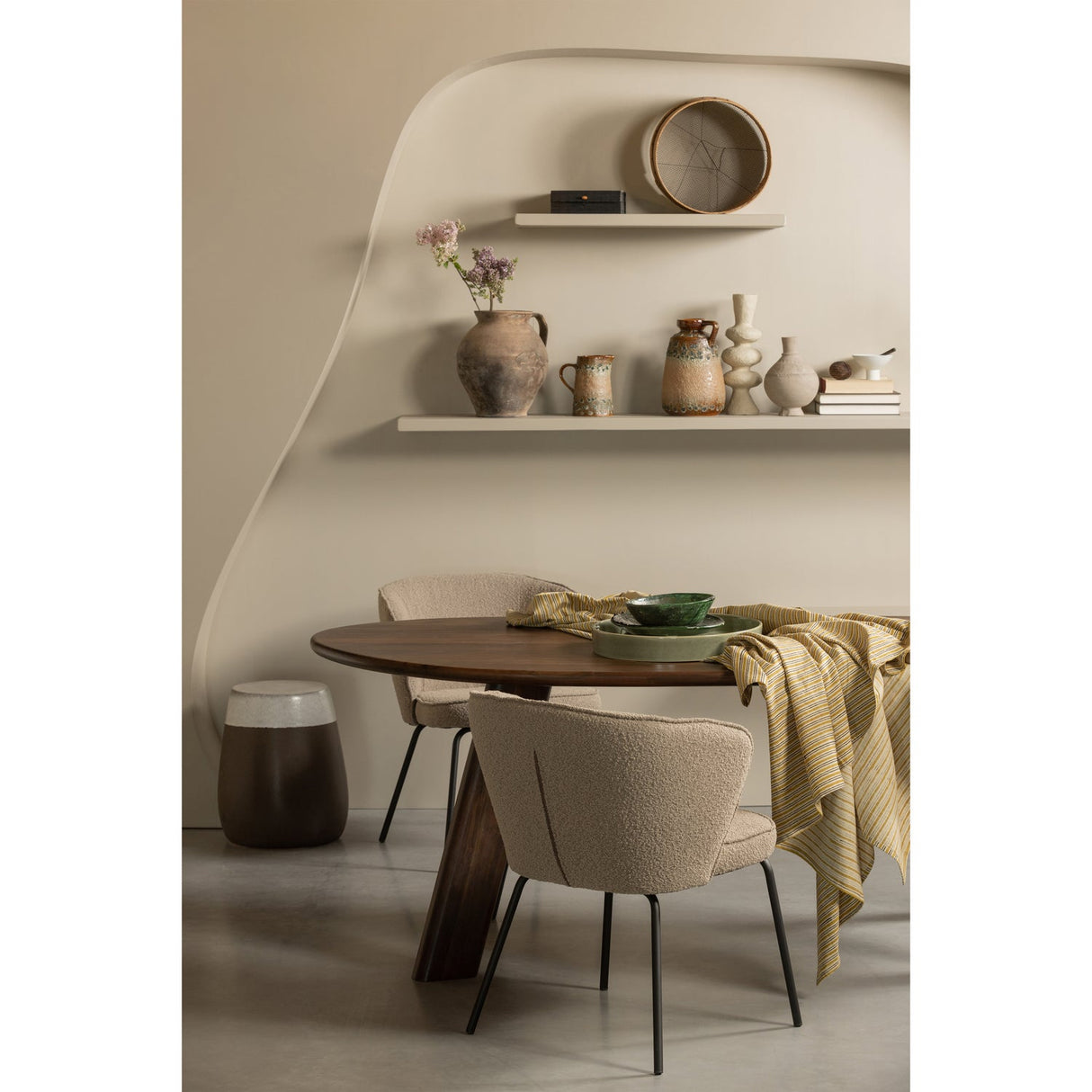 Admit Eetkamerstoel Boucle Beige