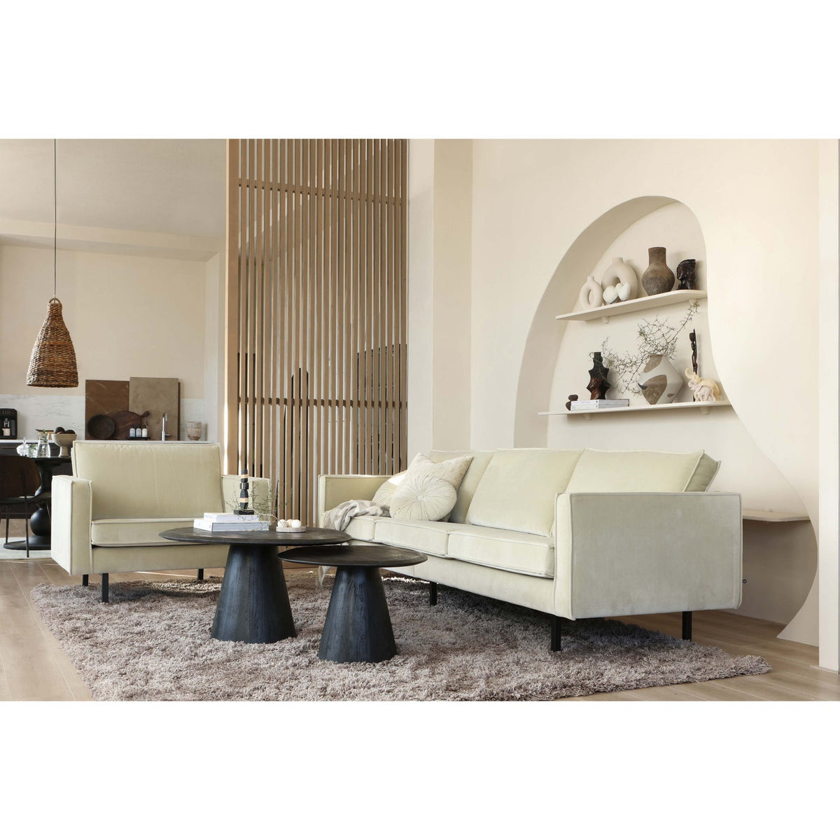Posture Salontafel Mango Hout Zwart O70 Cm