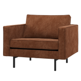 Rodeo Fauteuil Ribstof Roestbruin
