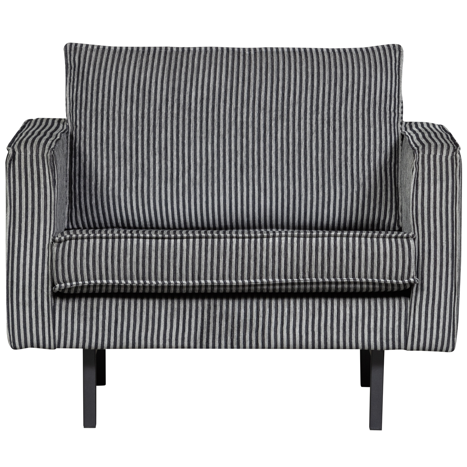 Rodeo Fauteuil Streep Zwart/Grijs