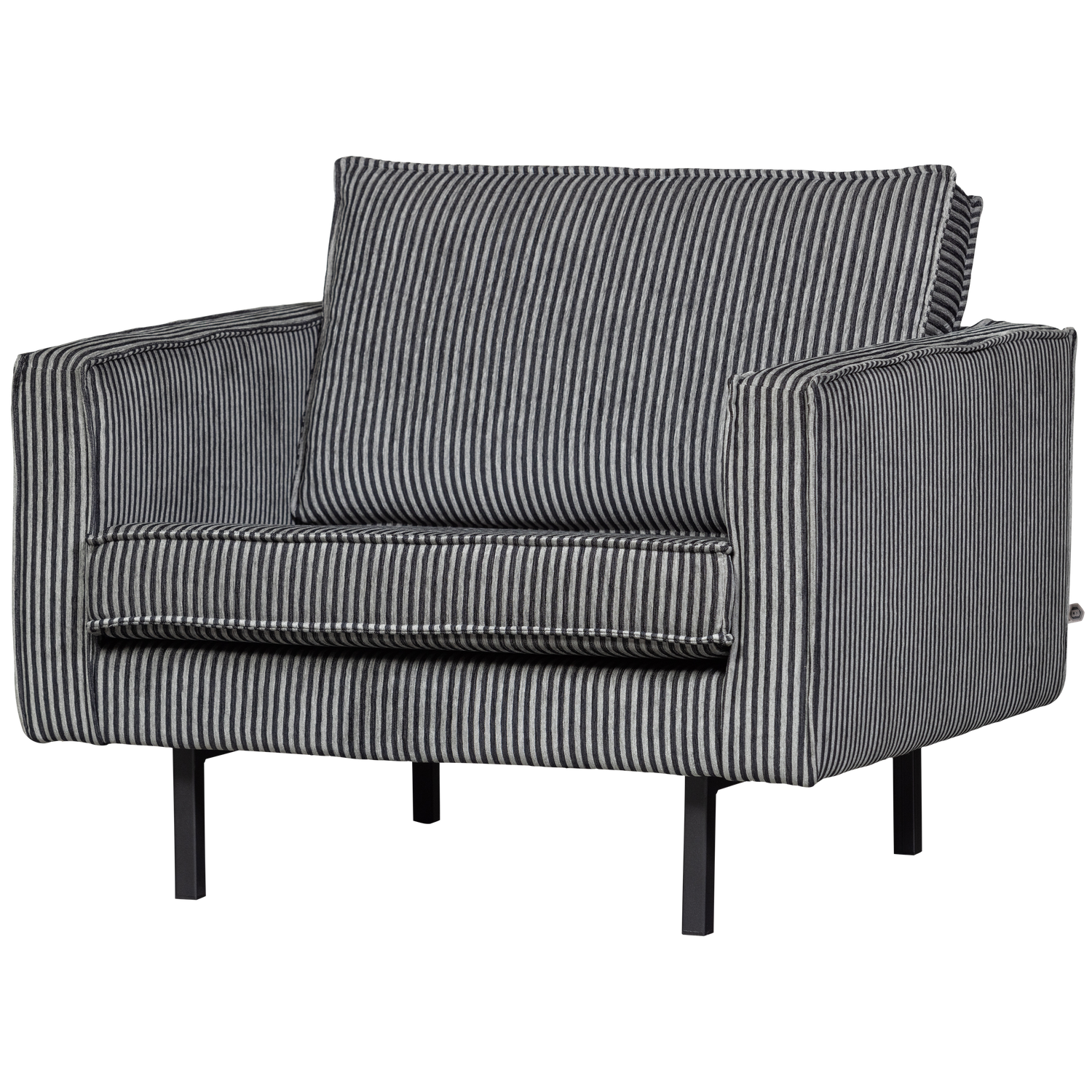 Rodeo Fauteuil Streep Zwart/Grijs