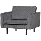 Rodeo Fauteuil Streep Zwart/Grijs