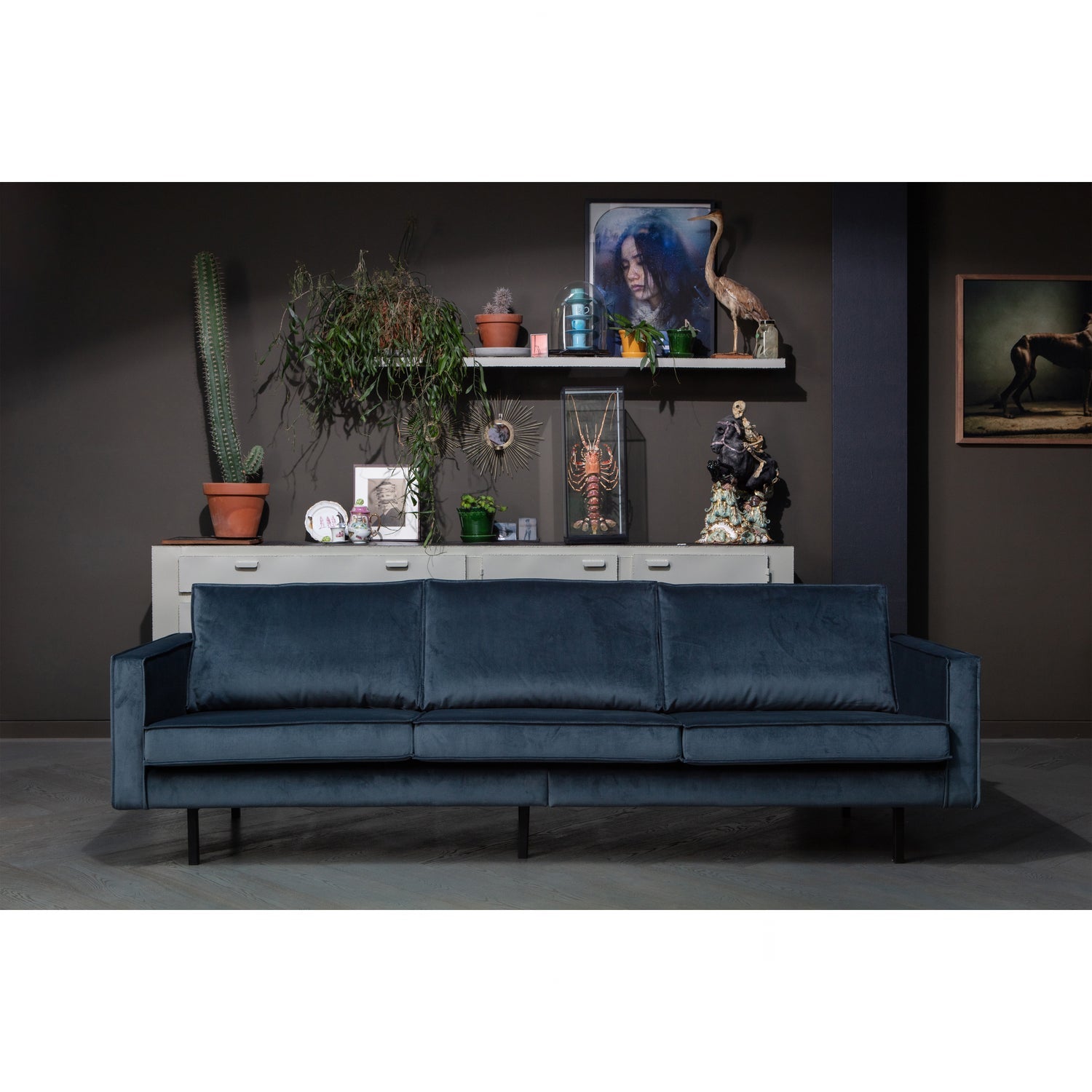 Rodeo 3 Zits Bank Velvet Groenblauw