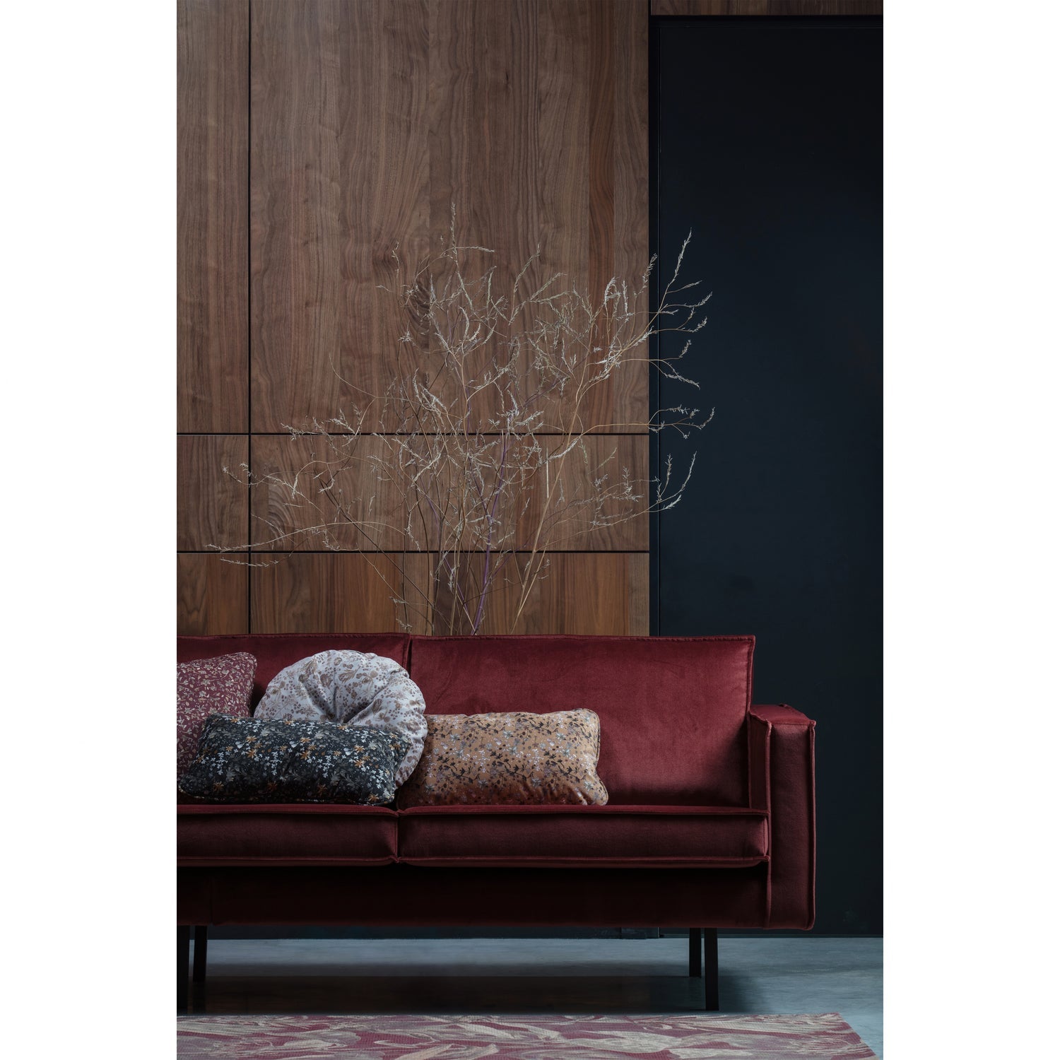 Rodeo 3 Zits Bank Velvet Kastanje