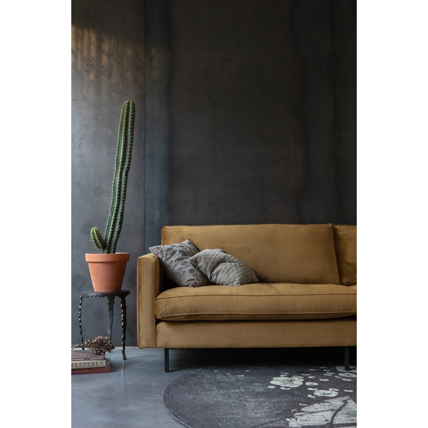 Rodeo Classic 3 Zits Bank Velvet Honinggeel