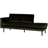 Rodeo Daybed Links Velvet Donkergroen