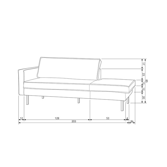 Rodeo Daybed Links Boucle Naturel
