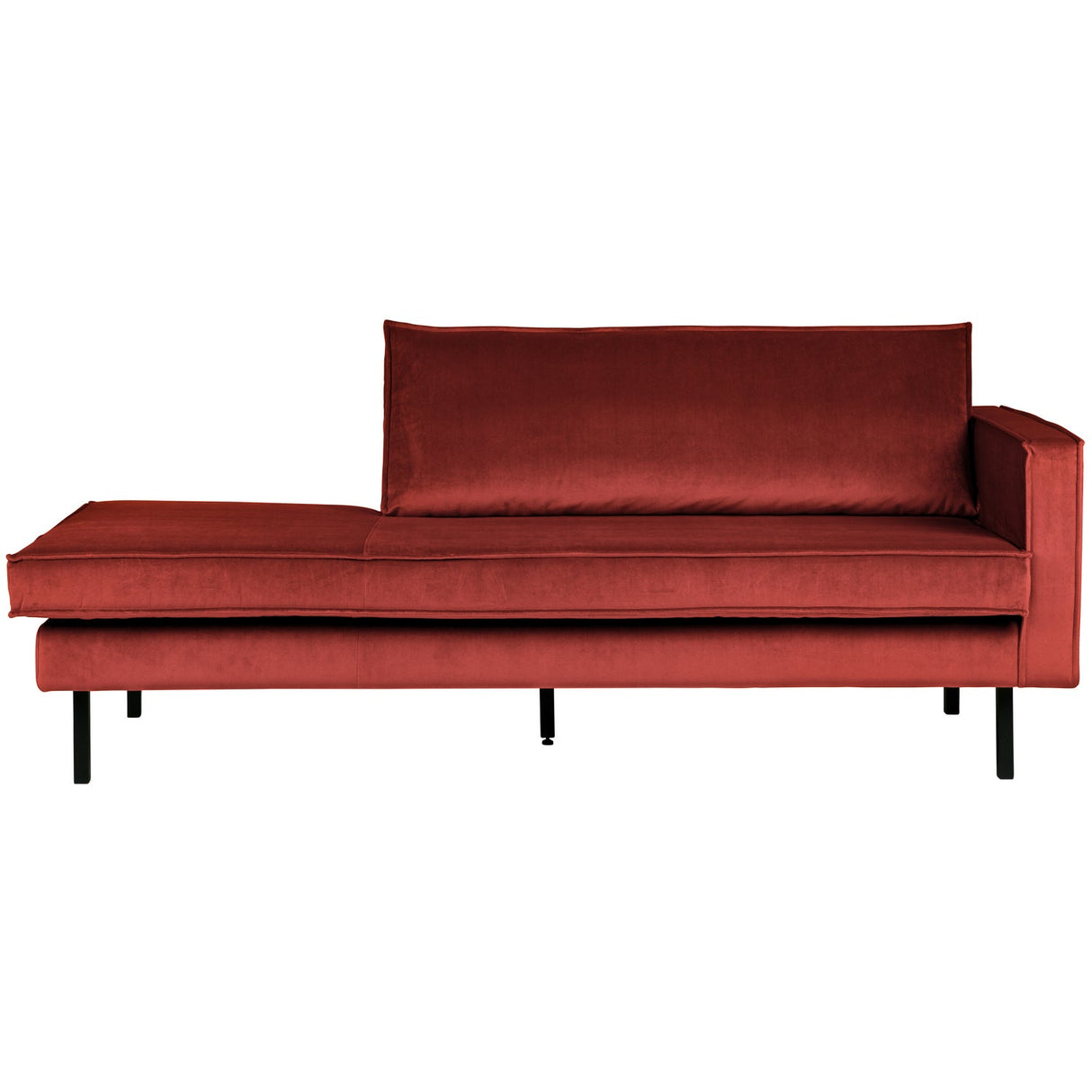 Rodeo Daybed Rechts Velvet Kastanje