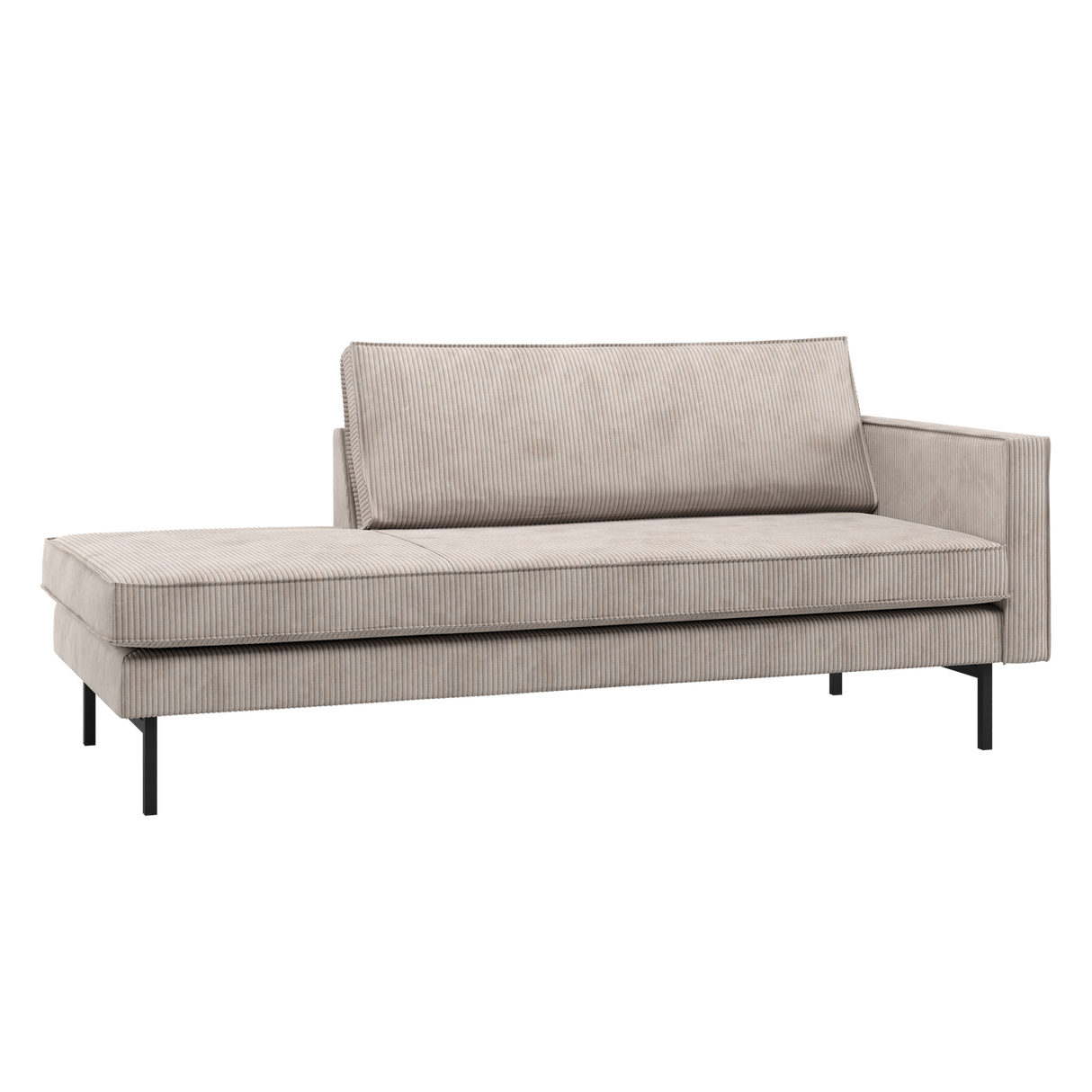 Rodeo Daybed Rechts Ribstof Ecru