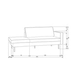 Rodeo Daybed Rechts Boucle Naturel