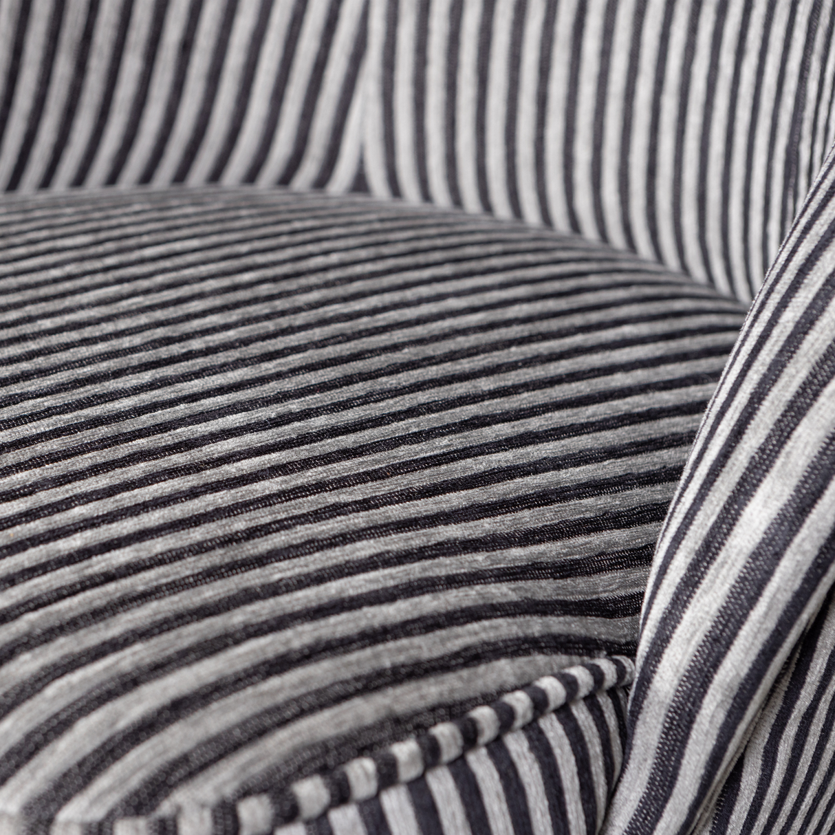 Vogue Fauteuil Streep Zwart/Grijs
