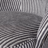 Vogue Fauteuil Streep Zwart/Grijs