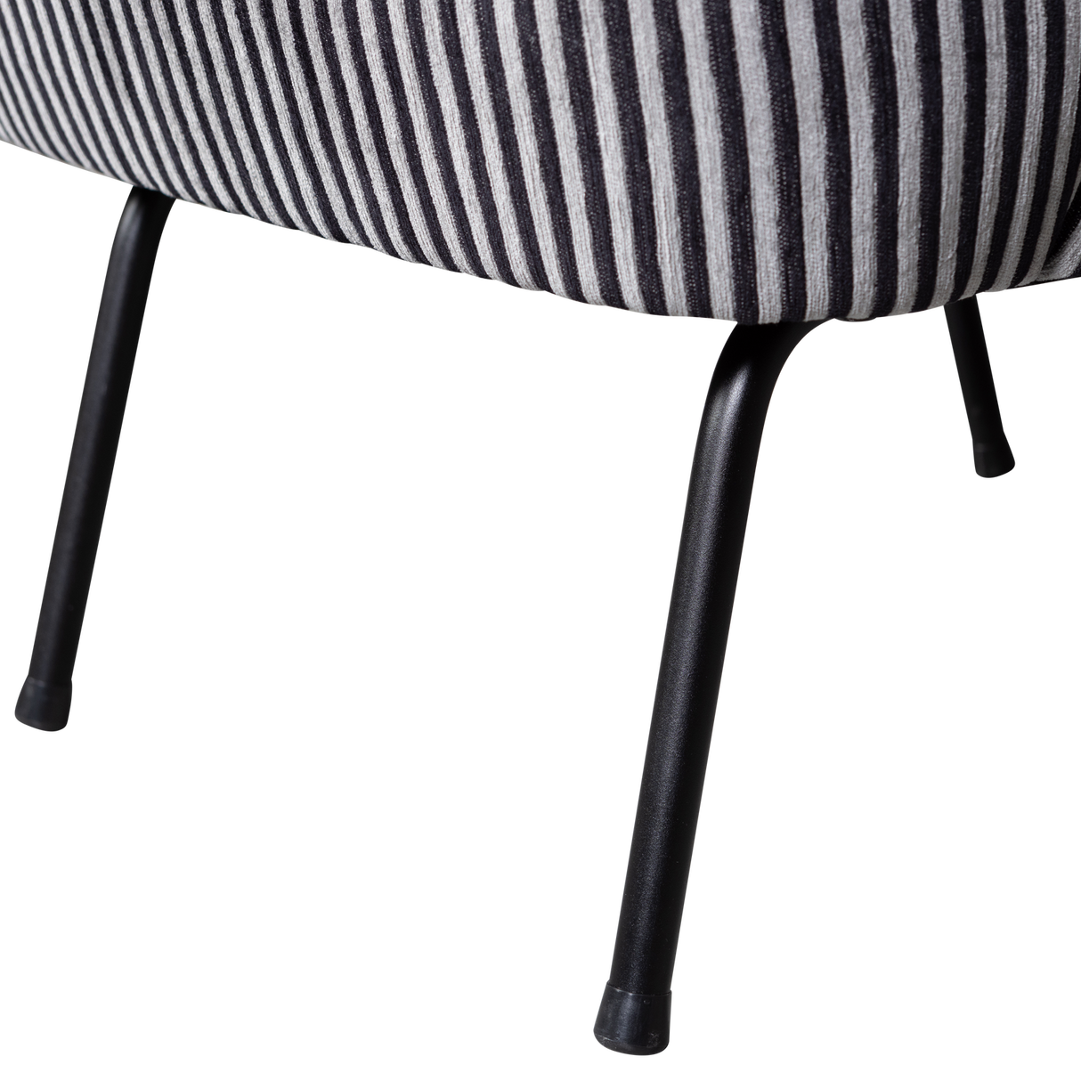 Vogue Fauteuil Streep Zwart/Grijs