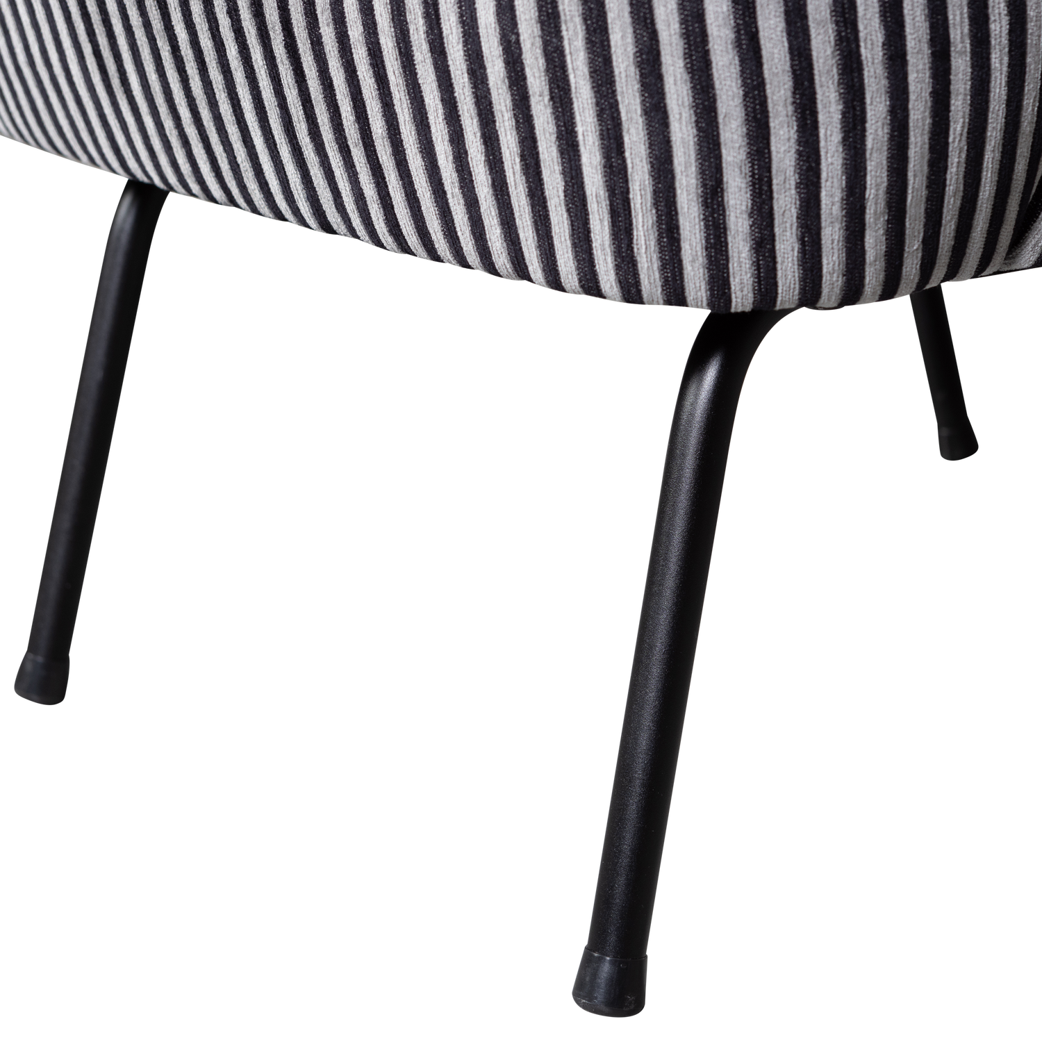 Vogue Fauteuil Streep Zwart/Grijs