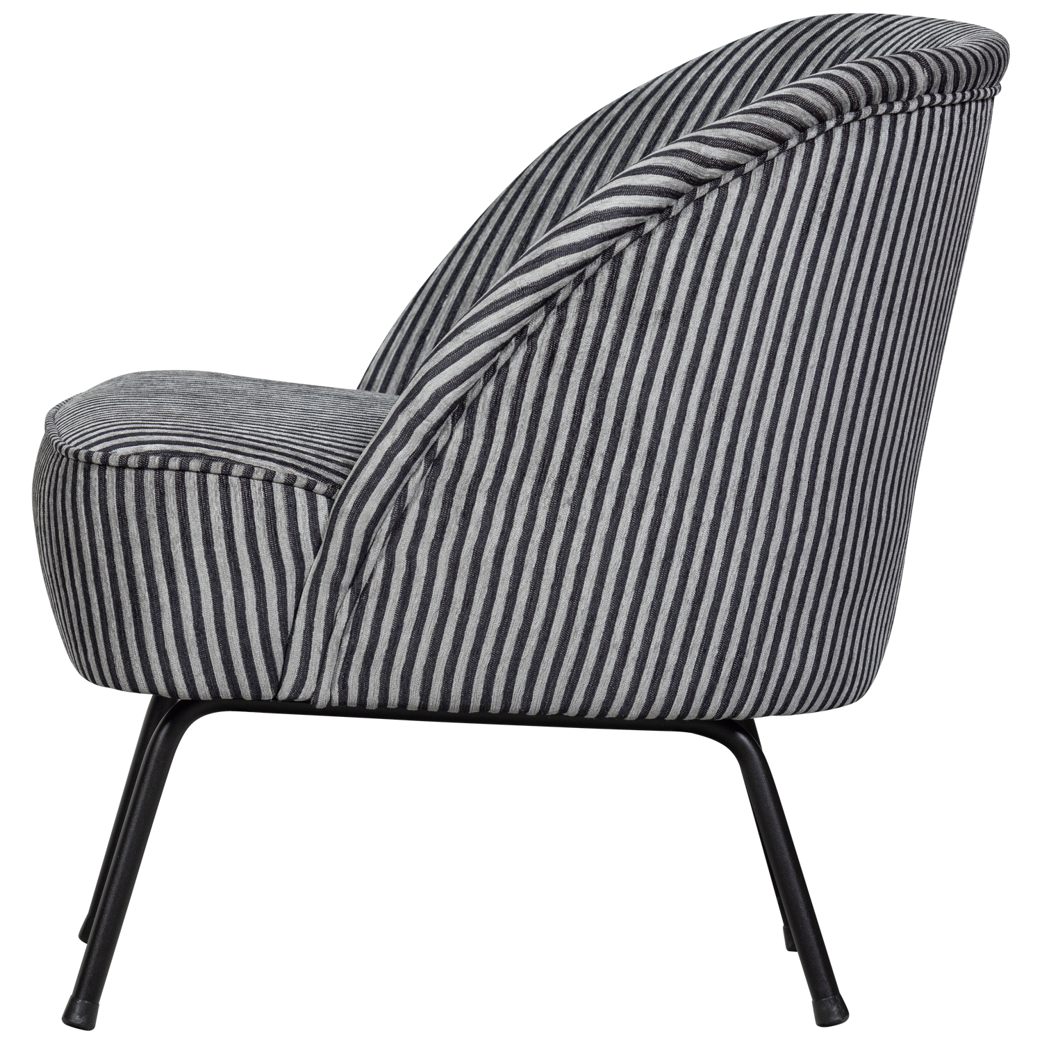 Vogue Fauteuil Streep Zwart/Grijs