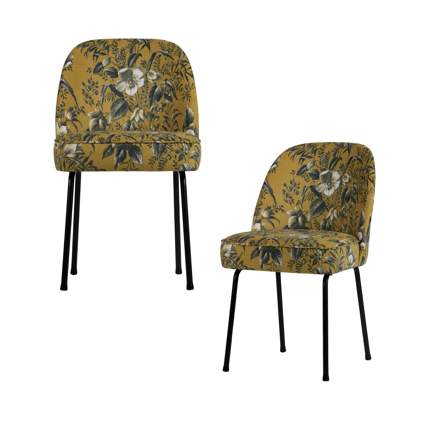 Vogue Eetkamerstoel Velvet Poppy Mosterd
