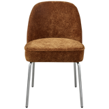 Vogue Eetkamerstoel 3 D Chenille Middenbruin Chrome Poot