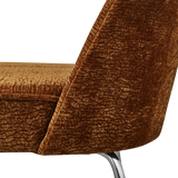 Vogue Eetkamerstoel 3 D Chenille Middenbruin Chrome Poot