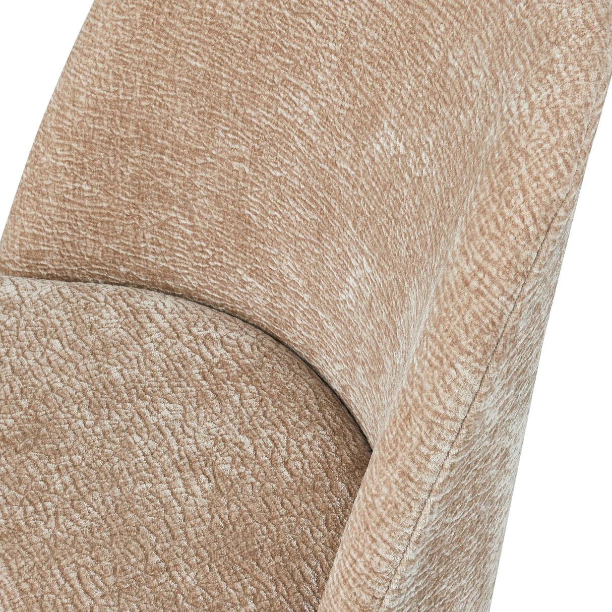 Vogue Eetkamerstoel 3 D Chenille Zand Chrome Poot