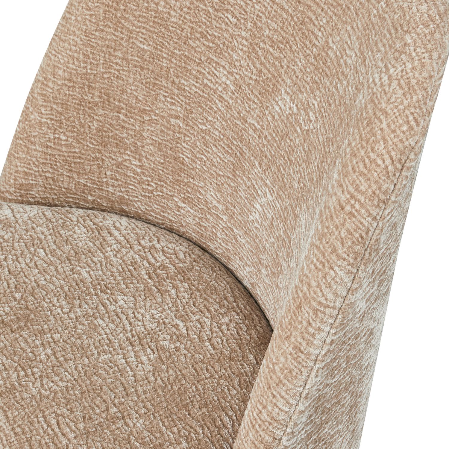 Vogue Eetkamerstoel 3 D Chenille Zand Chrome Poot