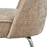 Vogue Eetkamerstoel 3 D Chenille Zand Chrome Poot