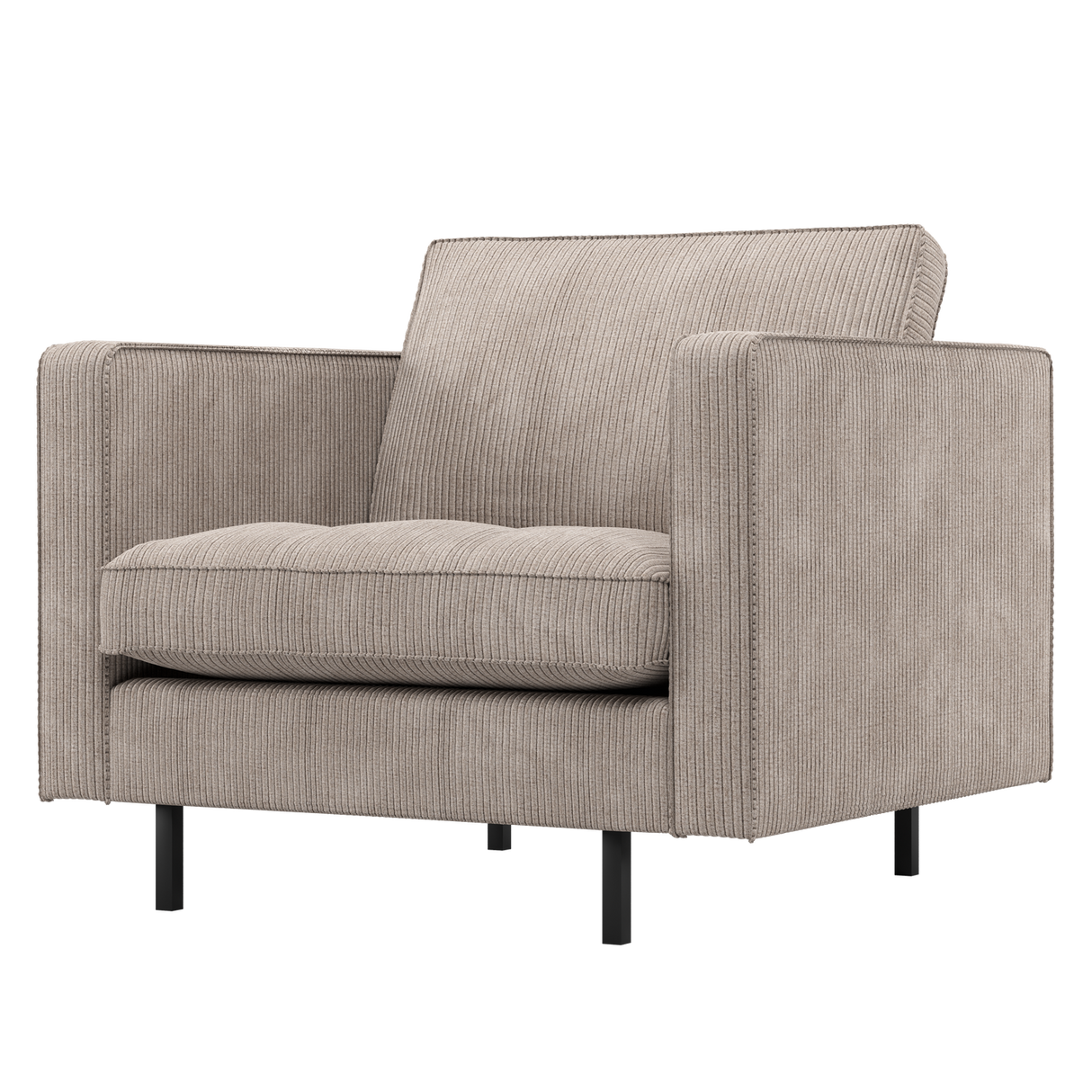 Rodeo Classic Fauteuil Ribstof Donkerzand