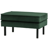 Rodeo Hocker Op Poten Velvet Bosgroen
