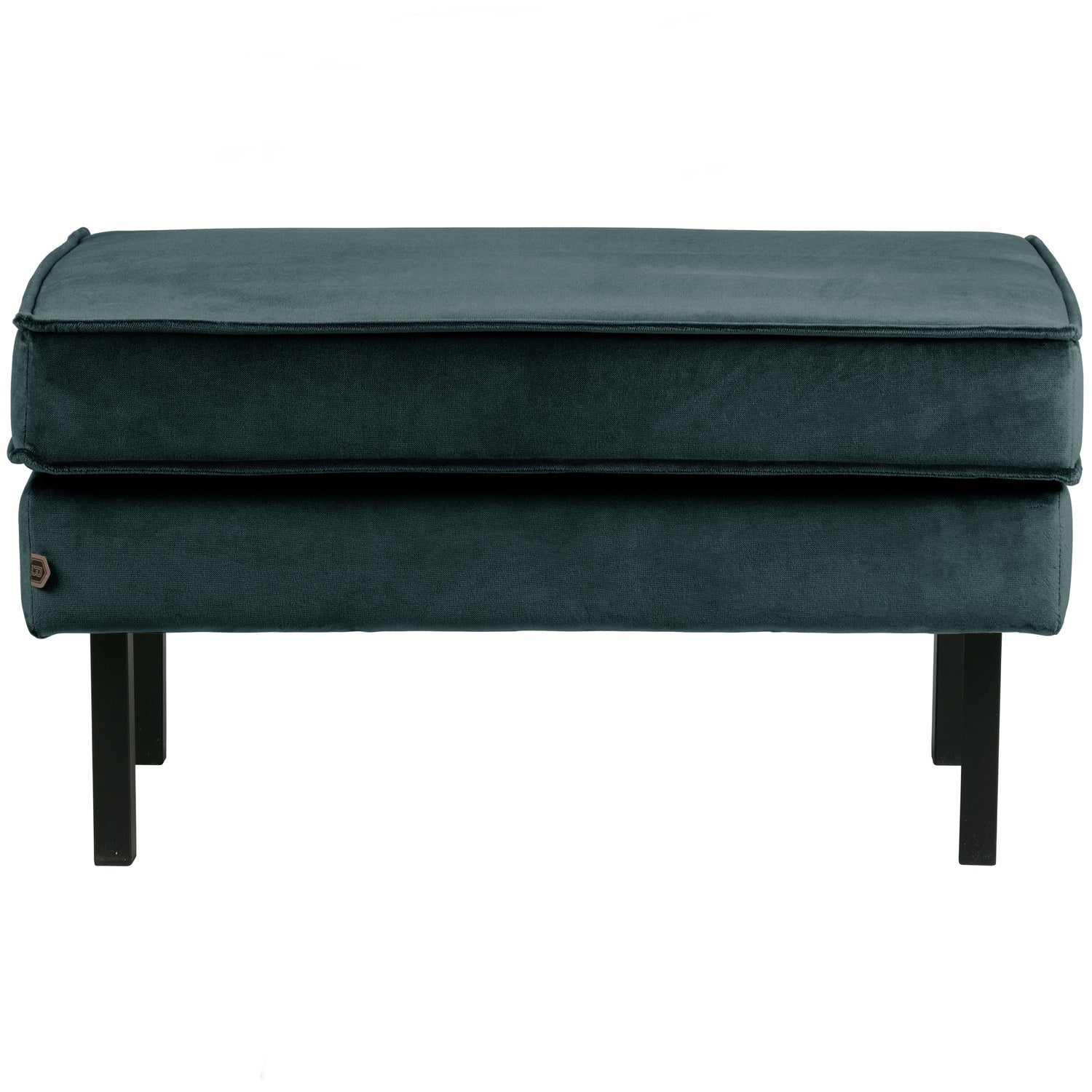 Rodeo Hocker Op Poten Velvet Groenblauw