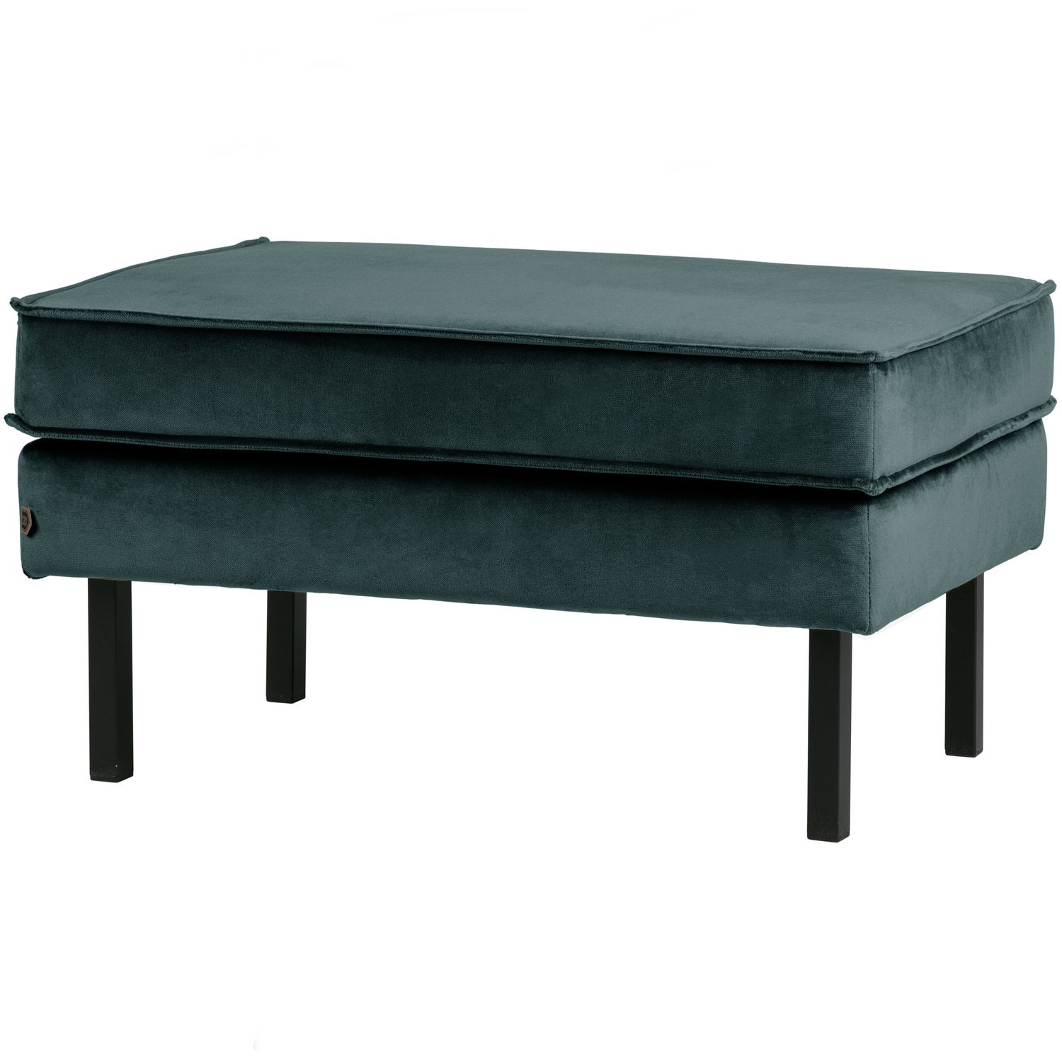 Rodeo Hocker Op Poten Velvet Groenblauw
