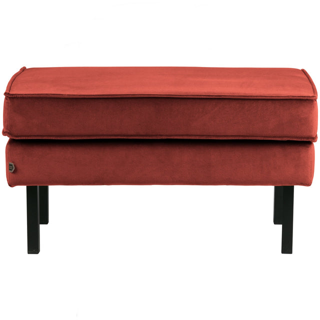 Rodeo Hocker Op Poten Velvet Kastanje