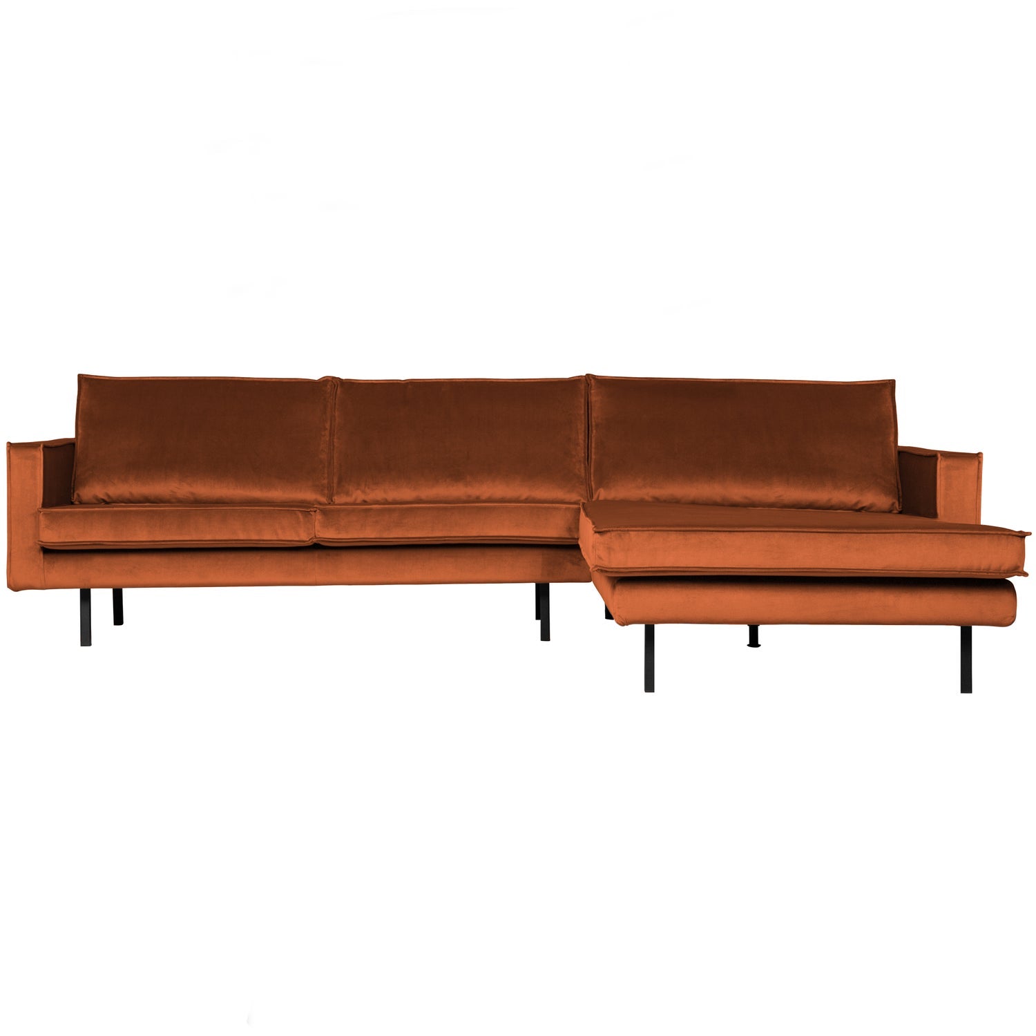 Rodeo Chaise Longue Bank Rechts Velvet Roest