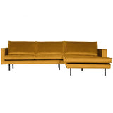 Rodeo Chaise Longue Bank Rechts Velvet Oker