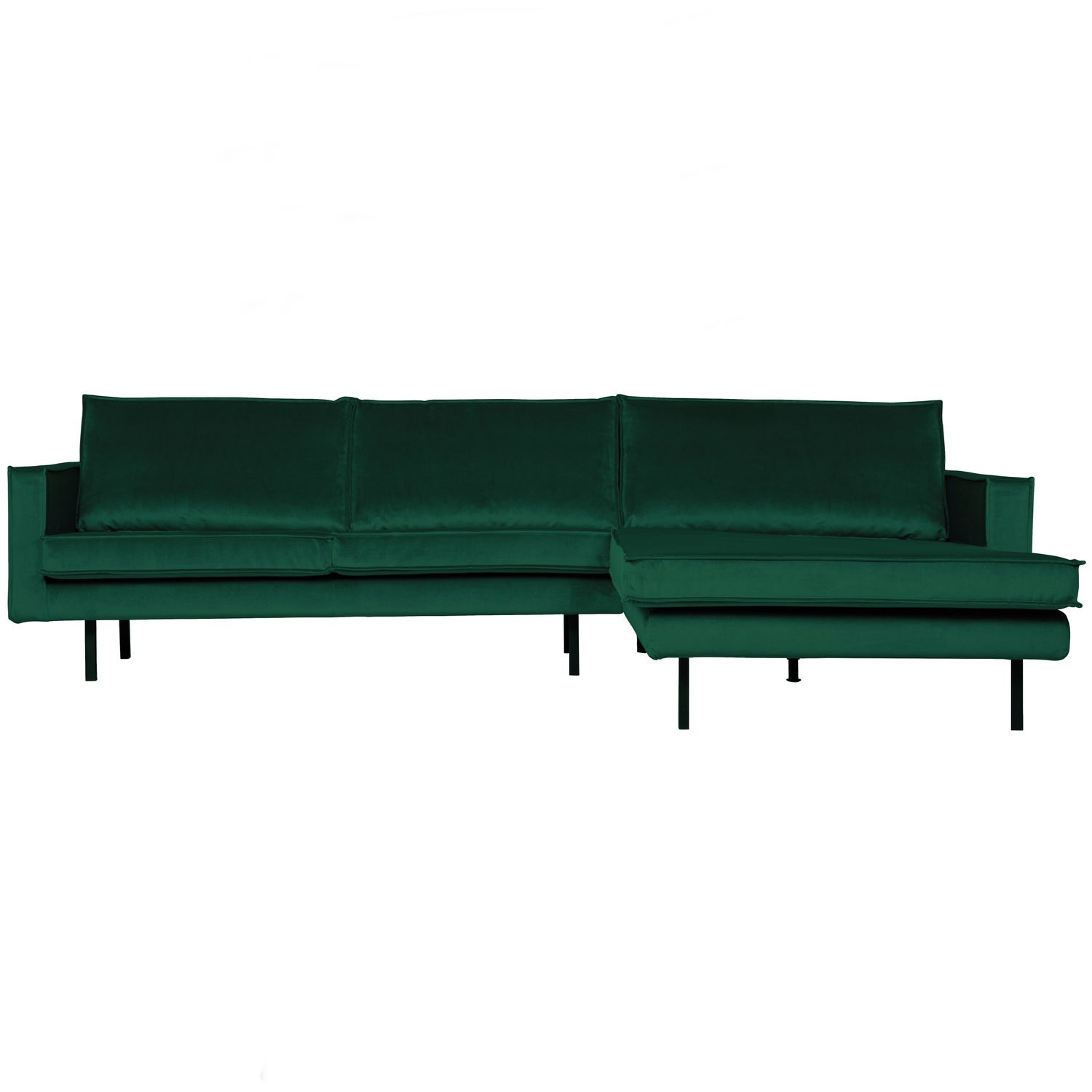 Rodeo Chaise Longue Bank Rechts Velvet Bosgroen