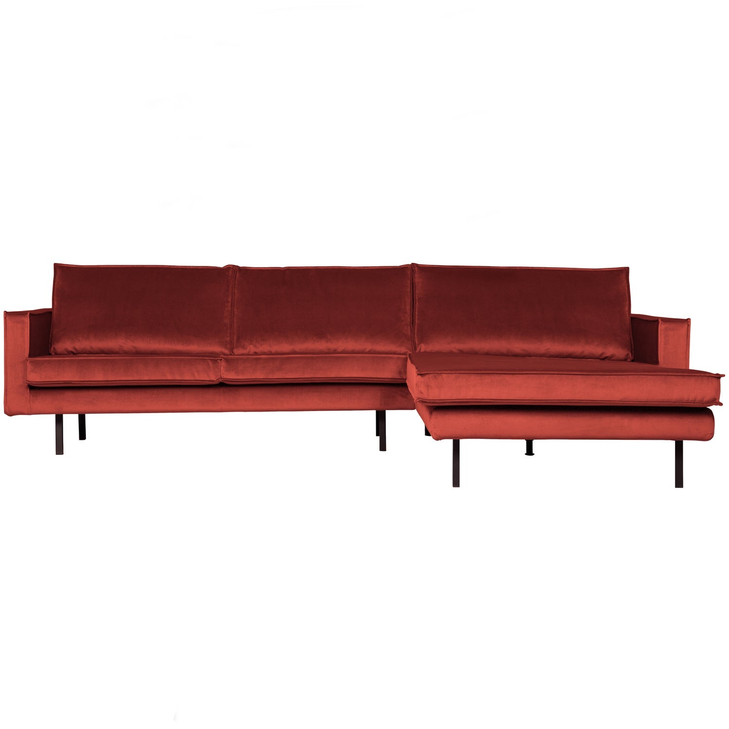 Rodeo Chaise Longue Bank Rechts Velvet Kastanje